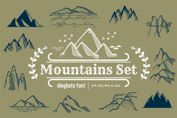 Mountains Set Font