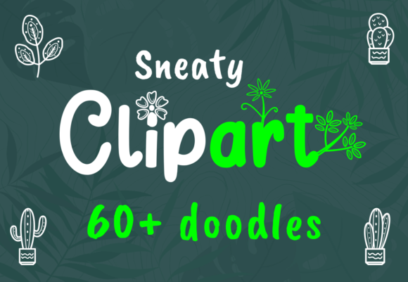 Sneaty Clipart Font