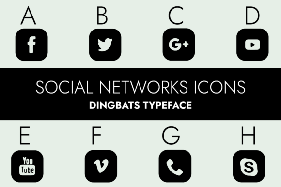 Social Networks Icons Font