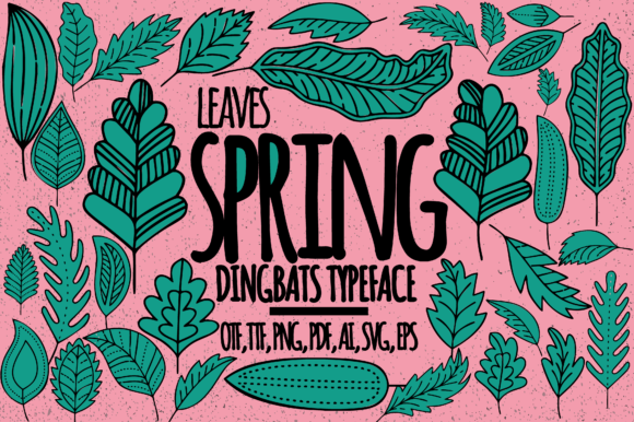 Spring Leaves Font