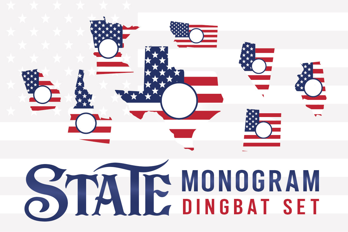 State Monogram Dingbat Font