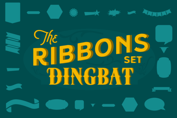 Stencil Ribbons Dingbat Font