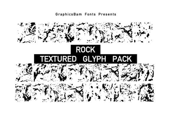 Textured Rock Glyphs Font
