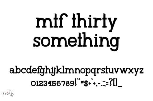 Thirty Something Font