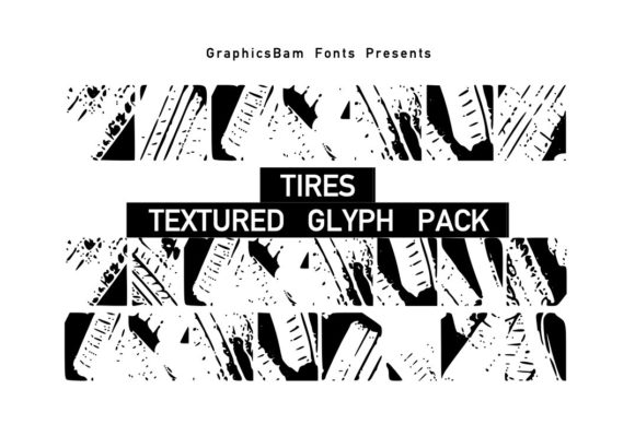 Tires Textured Glyphs Font