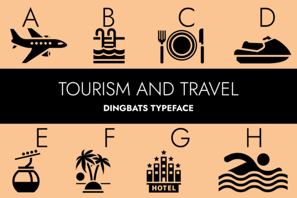 Tourism and Travel Icons Font