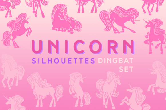 Unicorn Silhouettes Dingbat Font