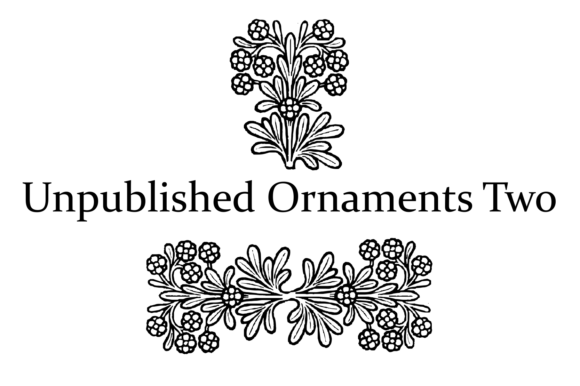 Unpublished Ornaments Two Font