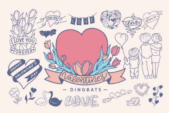 Valentine’s Dingbats Font