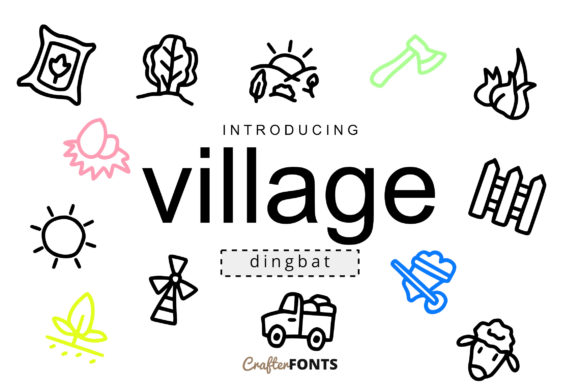 Village Doodle Font