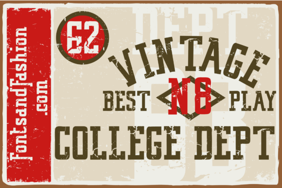 Vintage College Dept_Worn Font