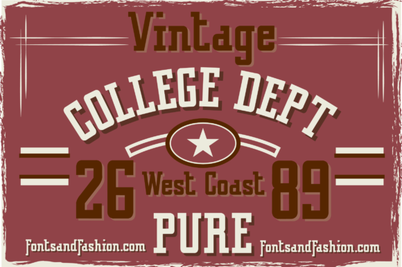 Vintage College Dept Pure Font