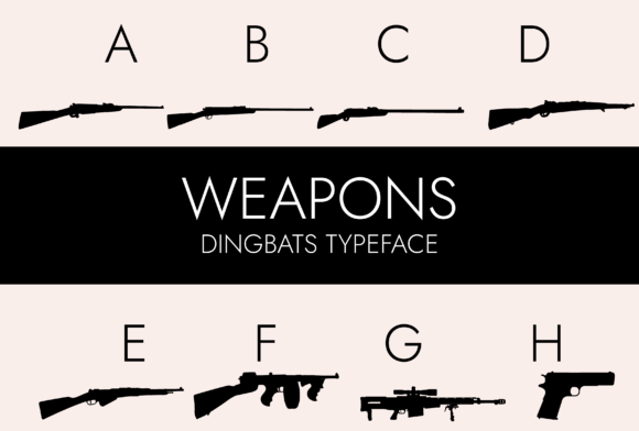 Weapons Silhouettes Font