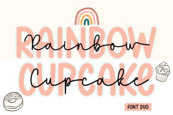 Rainbow Cupcake Duo