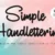 Simple Handlettering