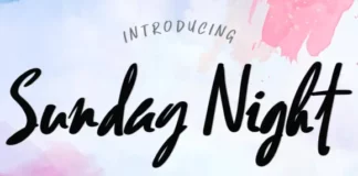 Sunday Night Font