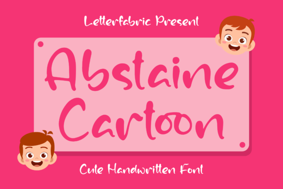Abstaine Cartoon Font Poster 1