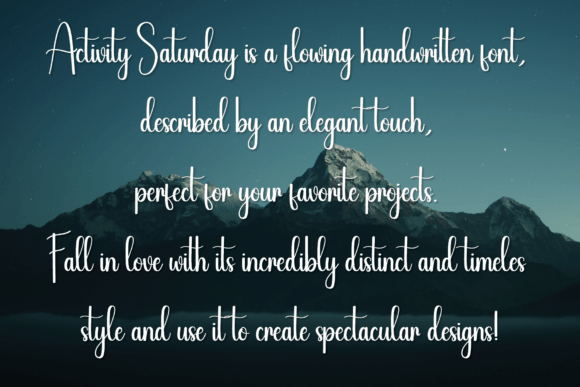 Activity Saturday Font Poster 5