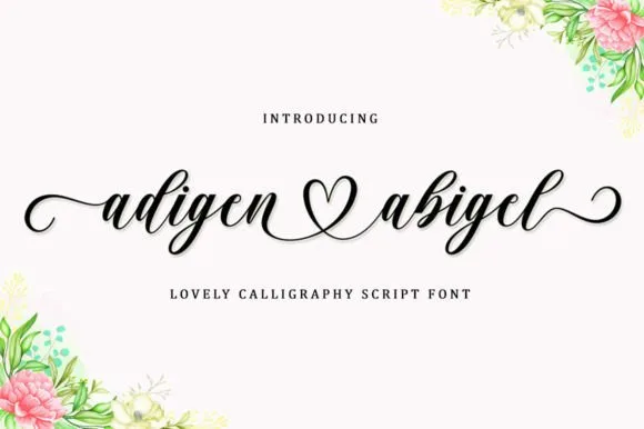 Adigen Abigel Font Adigen Abigel Font Poster 1