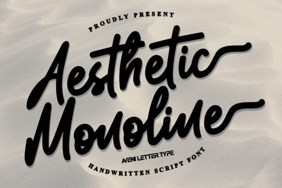 Aesthetic Monoline Font Poster 1