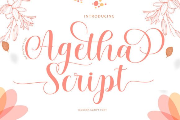 Agetha Script Font Poster 1