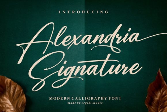 Alexandria Signature Font Poster 1