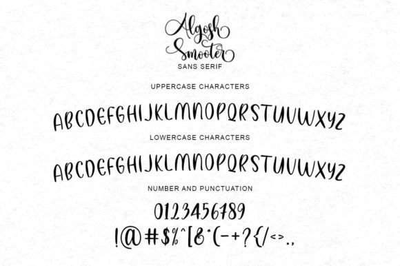 Algosh Smooter Font Poster 8