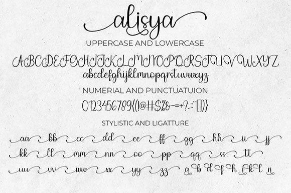 Alisya Font Poster 7