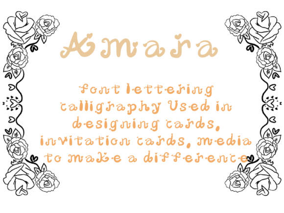 Amara Font Poster 2