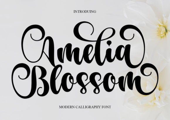 Amelia Blossom Font Poster 1