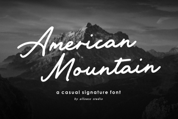 American Mountain Font Poster 1