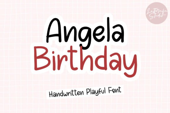 Angela Birthday Font Poster 1