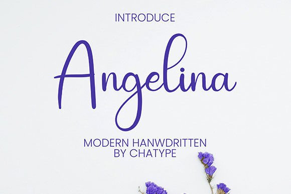 Angelina Font Poster 1