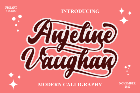 Anjeline Vaughan Font Poster 1