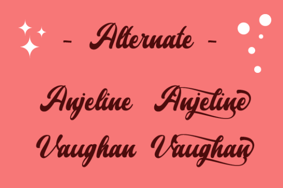 Anjeline Vaughan Font Poster 2