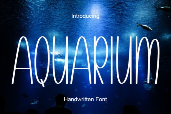 Aquarium Font Poster 1