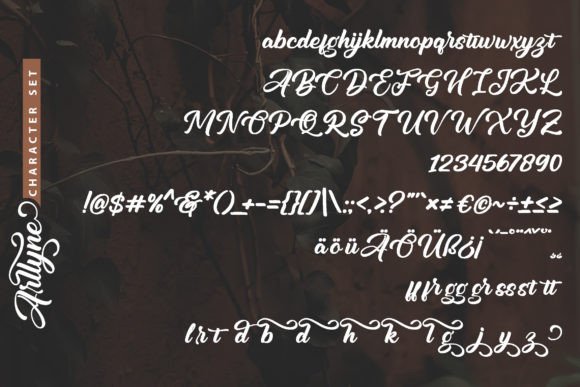 Arllyne Font Poster 4