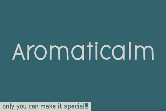 Aromaticalm Font Poster 1
