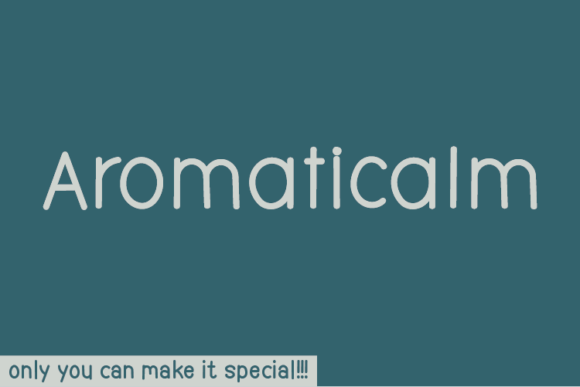 Aromaticalm Font Aromaticalm Font Poster 1