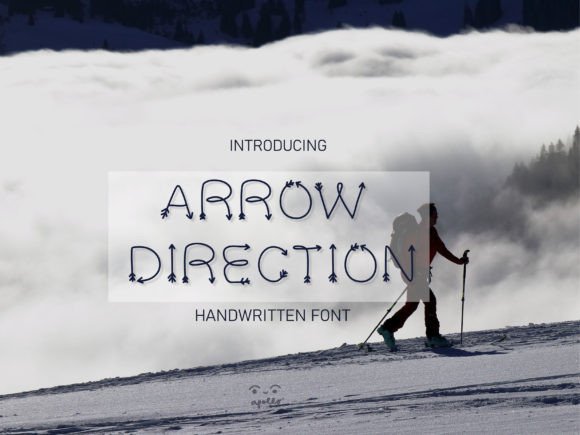 Arrow Direction Font Poster 1