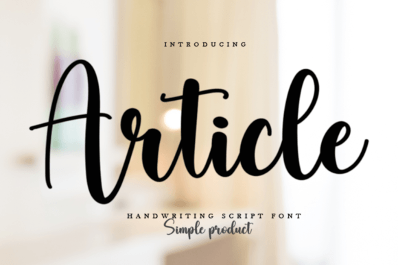 Article Font Poster 1