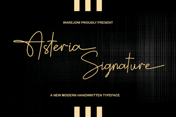 Asteria Signature Font Poster 1