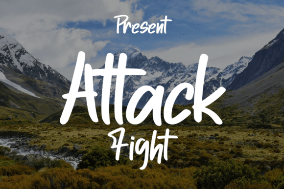 Attack Fight Font Poster 1