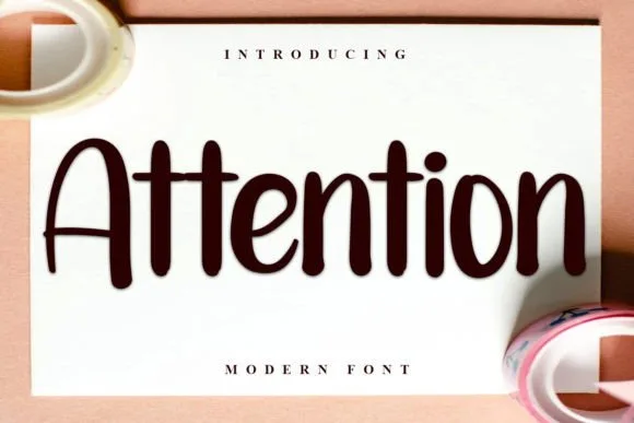 Attention Font Poster 1