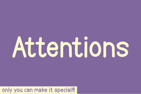 Attentions Font Poster 1