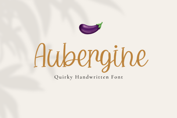 Aubergine Font Aubergine Font Poster 1