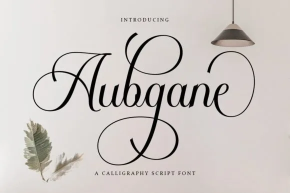 Aubgane Font Aubgane Font Poster 1