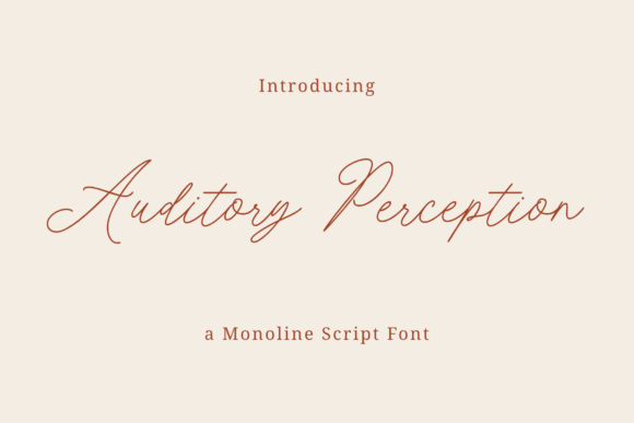 Auditory Perception Font