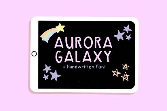 Aurora Galaxy Font Poster 1