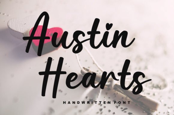 Austin Hearts Font Poster 1